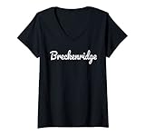 Photo Gallery donna breckenridge, colorado souvenir o prodotto regalo maglietta con collo a v Photo Gallery donna breckenridge, colorado souvenir o prodotto regalo maglietta con collo a v