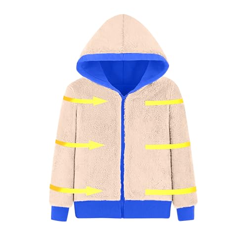 Toddler Boys Girls Fleece Lined Hoodies Kids Zip Up Hooded Sweatshirts Winter Warm Jacket Coats Tops with Pockets3