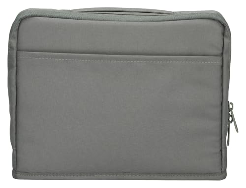 Image of KOKUYO Pencil Case Pouch, Haco-Biz Standing Pen Pouch Bag, Foldable Stand up Pencil Holder Organizer, Large Capacity Portable Pencil Box for Office Supplies, Gray