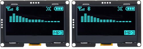 Image of HiLetgo 2.42 inch SSD1309 128x64 OLED Display Module 2.42 Inch OLED LCD Display Module IIC I2C 4 Pin or SPI 7 Pin Optional (Pack of 2)