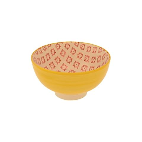 Yellow Ceramic Flamenco Bowl Cover
