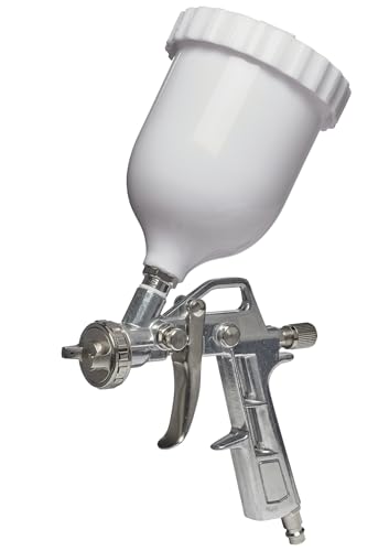 Einhell Pistolet à pulvérisation de peinture à air comprimé pour compresseur (5 bar max, réservoir 0,6L, écoulement par gravité, régulateur débit de...