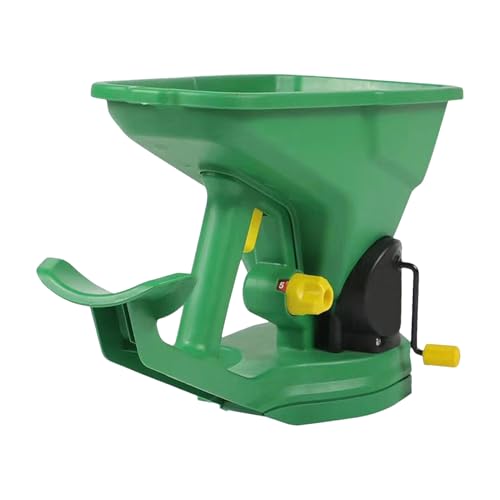 Rukjmqi Esparcidor De Abono Manual 39x25x17cm Esparcidor De Manivela Manual para Césped Y Jardín Equipo Ergonómico Ajustable para Control De Esparcimiento De Abono, para Patios, Viveros, Invernaderos