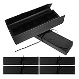 Garneck 6 Stück Pralinenschachteln Geschenkbox 6 Fach Macaron und Trüffelverpackung aus Lebensmittelechtem Material Schwarz 24X55X35cm Vielseitige Schokoladenschachteln zum Verschenken