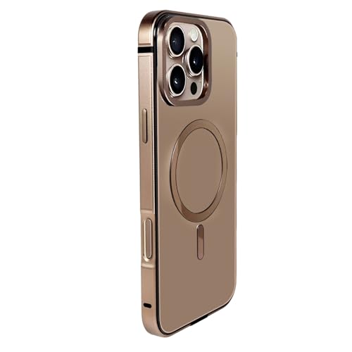 Coque iPhone 17 Pro couleur désert magnétique avec un dos métallique antichoc robuste