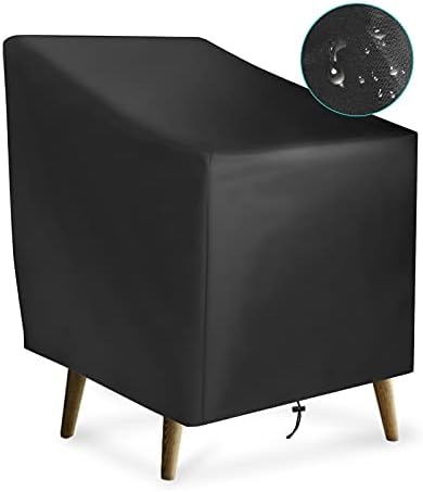 Takytao Patio Chair Covers 27" W x 31" D x 40" H Black for Outdoor Outside Lawn Garden Furniture Waterproof Cloth Covers for Rocking Chair Sofa Couch Deep Seat