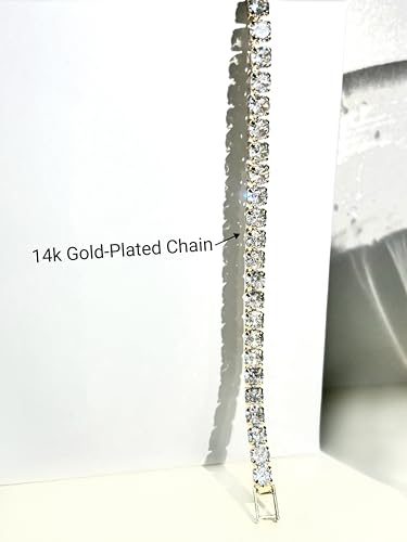 Gold Bracelets for Women,14k Gold Bracelets for Women with Cubic Zirconia, Tennis Bracelets，Gold Bracelets Gift3