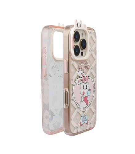 Image of Pink Rabbit Case Cover for iPhone 16 Pro | Cute Animal Design | Soft TPU Back Cover | Slim Fit & Shockproof | Anti-Scratch Finish | Lightweight Protective Case