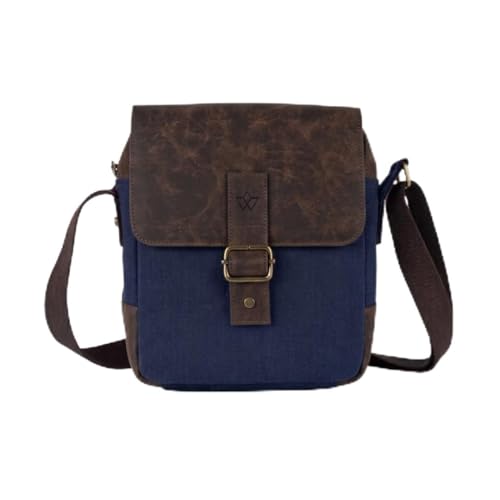 Sac messager homme anti-encombrement avec 3 poches zip et sangle réglable pour iPad