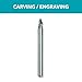Dremel 118 Rotary Tool Accessory Carving Bit- Perfect for Wood, Plastic, Linoleum, and Soft Metals, Gray, 1/8 in
