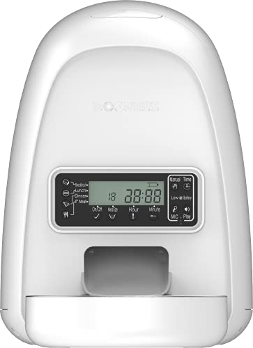 DOGNESS Programmable Feeder Mini Futterautomat - multifunktionales LCD-Bedienfeld, 2 Liter Fassungsvermögen, weiß, F06WH Cover