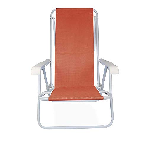 Cadeira Reclinável Aço 8 Posições Coral Mor