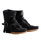 Kazynaptix Cowboy Boots for Women Vintage Boho Fringe...