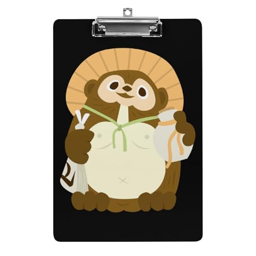 クリップボード A4 縦型 信楽焼の狸の置物 狸 ファイルボード 壁掛け 画板 書きやすい お会計ボード て持ち運びやす 文書整理 文房具 会議パッド 事務用品 メモ 学校 家庭用バインダー