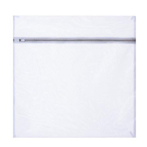 Laundry Bag 2pcs Mesh Laundry Bag Polyester Wash Bags Coarse Net Basket For Washing Machines Bra(Fine net 60CMx60CM)