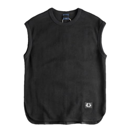 Camiseta sin mangas de piqué transpirable para hombre con cuello y sisa de ribete acanalado