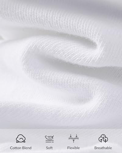 6 Pairs Girls White Socks Soft Cotton Ruffle Sock School Uniform Dress Socks Size 5-12 Years4