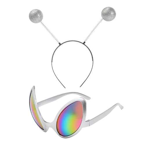 JDNFKG 1 Par De Anteojos Y 1 Diadema, Anteojos Divertidos, Gafas De Sol Para Decoración De Fiestas, Accesorios Divertidos Y Lindos Para El Cabello, Accesorios Para Juegos De Rol.