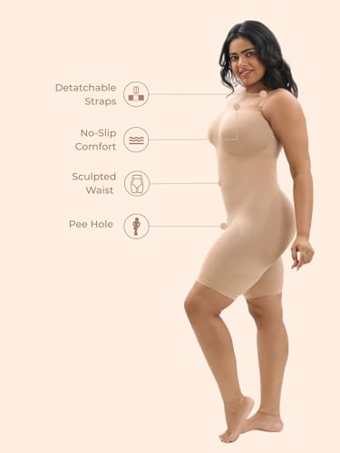 Image of UNDERNEAT Classic Series Strapless Butt Lifting Bodysuit Shapewear | With Anti-Slip Grip | Tummy and Thigh Shaping Control | Seamless Fit With Detachable Straps