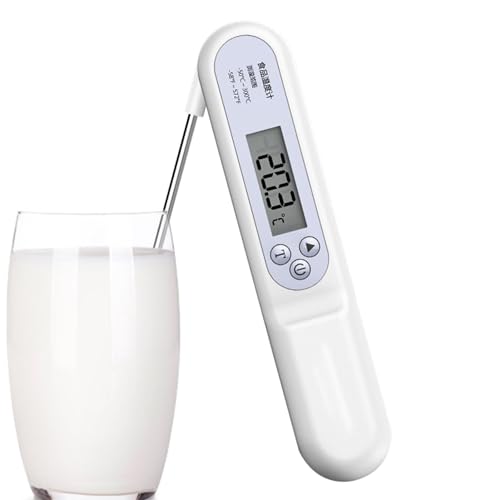 調理用食品サーモグラフ、インスタント読み取りデジタルフードプローブ | 温度計 角度調整 食品サーモグラフ LCDディスプレイ 肉温度ゲージ