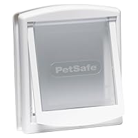 PetSafe Staywell Haustiertüre Original mit 2 Verschlussoptionen, mittel, weiß