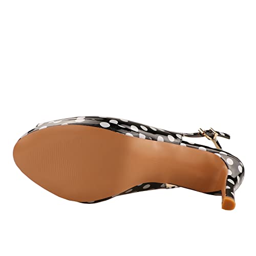 Lutalica W Women's Patent Leather Comfort Platform High Heel Slingback Sandals Sexy Peep Toe Stiletto High Heel Pumps4