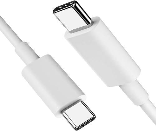 Image of Google Pixel Original Type C to Type C Mobile Data Charging Cable for Pixel 8 Pro /8 /8A /7 Pro /7 /7A /6 Pro /6 /6A /5 /ChromeBook Laptop /Buds /and Other USB C Device Support for Nothing Phone 2 /1, 30W - White