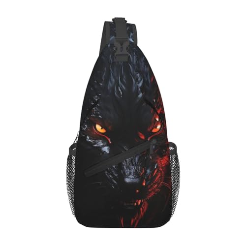 Mochila tipo bolso bandolera para senderismo negra miniatura 2