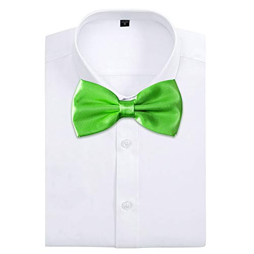 Avantmen Men's Bowties Formal Satin Solid - 12 Pack Bow Ties Pre-Tied Adjustable Ties For Men Many Colors Option In Bulk #TOP1