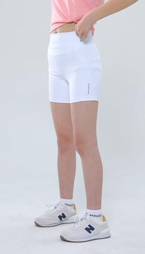 Dtone Girls Biker Athletic Shorts Kids High Waisted Yoga Workout Shorts Gym Volleyball 5-14 Years3