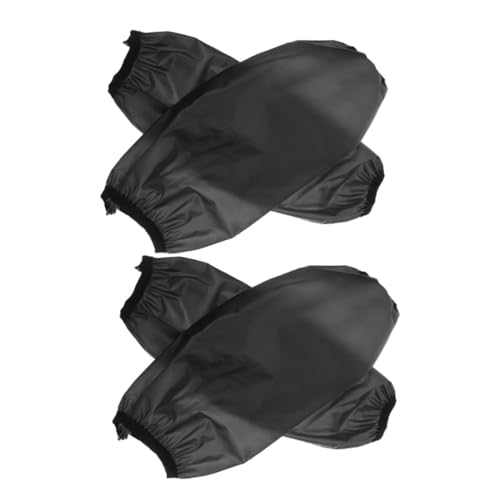 Hemobllo 2 Pares manga impermeable protector extendido mangas de brazo engrosadas manga del brazo de trabajo mangas de brazo para lavar platos mangas de brazo para cocinar tpu Black