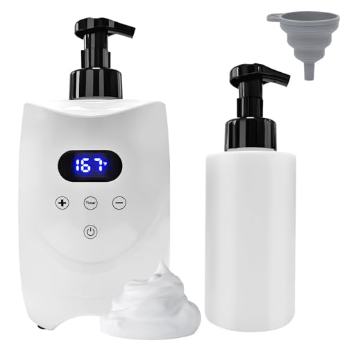 Hot Lather Machine for Shaving Professional Lather Maker for Men Face Shaving with 2 * 500ml Foam Bottle Large Capacity Shaving Foam Machine Warmer for Home Salon Barber Shop 1