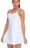 Women's Tennis Dress, Athletic Workout Sports Golf Dresses with Built-in Bra & Shorts Exercise Dress