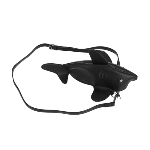 Sac bandoulière requin noir Pu femme pour ranger vos affaires