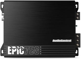 AudioControl EPIC750 Epic Series 750 Watt RMS Compact 1-Channel Monoblock Car Audio Subwoofer Amplifier, Class D, Epic Boost, Subsonic Filter, Low Pass Filter, ACR-E Remote Bass Knob, Epicenter Link