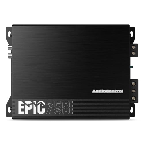 AudioControl EPIC750 Epic Series 750 Watt Compact Monoblock Car Audio Subwoofer Amplifier, Class D, Epic Boost, Subsonic Filter, Low Pass Filter, ACR-E Remote Bass Knob, Epicenter Link
