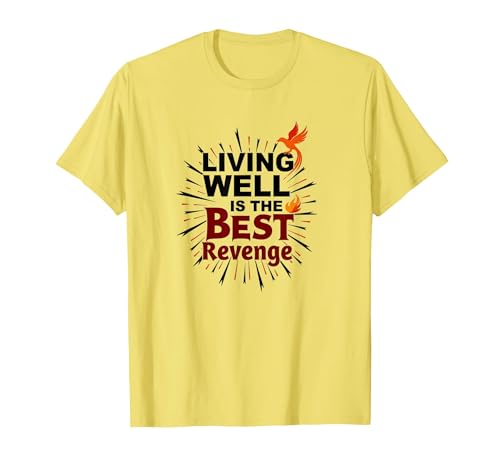 Surviving Spite: Living Well Is The Best Revenge T-Shirt, Men, Lemon Yellow, X-Large