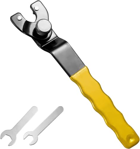 Image of OLIREXD Angle Grinder Universal Adjustable Pin Wrench for Angle Grinder Machine (1, Yellow)