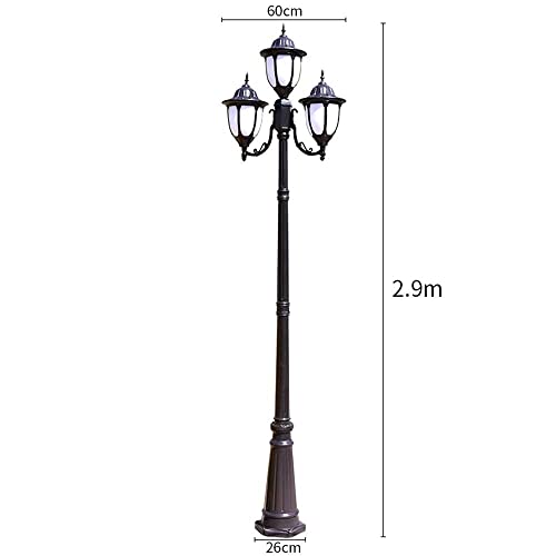 Farola de aluminio resistente al agua con tres luces E27 6