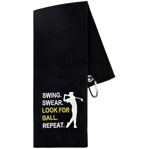 LIAMGUS Funny Black Golf Towel Cover
