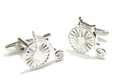 Gemelolandia | Gemelos Bicicleta Antigua Acero Gemelos Originales Para Camisas | Para Hombres y Niños | Regalos Para Bodas, Comuniones, Bautizos y Otros Eventos