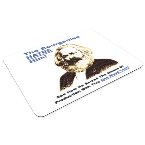 Sets de table antidérapants Karl Marx avec dessous caoutchouc blanc