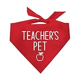 Teacher's Pet Dog Bandana (Red, OS 388)