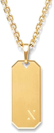 JAXXON Beverly Pendant Necklace | 14K Gold Bonded Over 925 Sterling Silver Chain Necklace for Men - Gold, 24 Inch