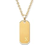 JAXXON Beverly Pendant Necklace | 14K Gold Bonded Over 925 Sterling Silver Chain Necklace for Men -