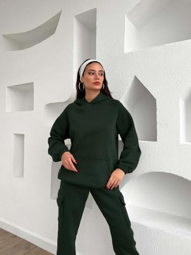 Image of KOTTY Women's Fleece Tracksuit | Comfortable Winter Coordset with Joggers & Hoodie | Soft Workout Wear for Walking, Trekking & Gym