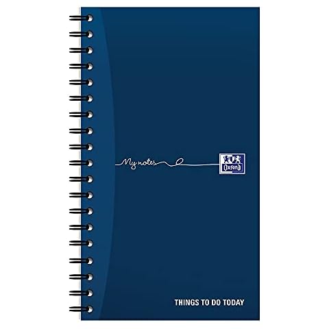Oxford My Notes, To Do List Notebook, Wirebound, 230 Page, 1 Notepad, Navy Blue | White Cover