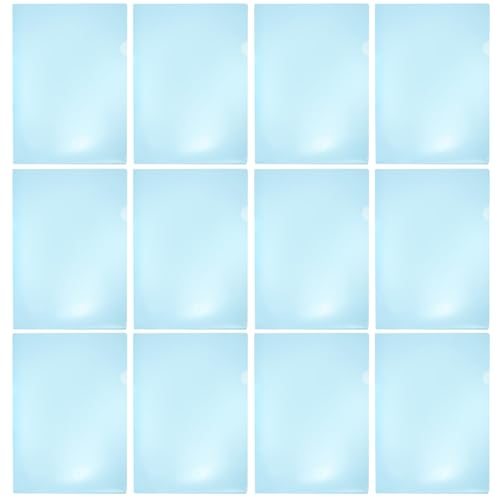 TEMPNAP 12個 透明型ファイルフォルダー プラスチック製ドキュメントプロテクター 書類整理用軽量耐破損仕様 学生 オフィス用ファイル収納