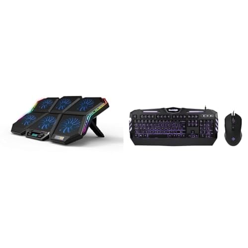 Image of Cosmic Byte Meteoroid RGB Laptop Cooling Pad with 6 Fan Upto 17 inch laptops (Black /Blue)