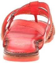 Cole Haan Women's Nassau Flat Sandal,Cherry Tomato/Sequoia/Orange Pop,8.5 B US | Image 4